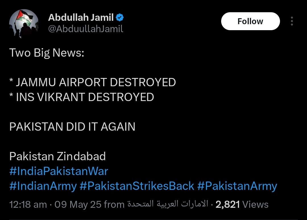 santofsambhala's tweet image. This news is like Qoran

You have no evidence or factual reports but you beileve blindly.

🤣🤣🤣

#IndiaPakistanWar #missionsindoor #IndianArmy #virant #AsimMunirHazirHo #Sialkotattack #karachiport #Lahore