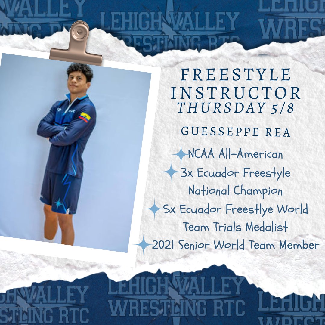 Liberty High School Wrestling (@libertyhwc) on Twitter photo HWC instructor tonight is <a href="/G_Rea1/">Guesseppe Rea</a> <a href="/LVACW/">Lehigh Valley Wrestling RTC</a> <a href="/MulesWrestling/">Muhlenberg Wrestling</a>
Northeast Regional prep session!
Open to all LV wrestlers with a valid USA Wrestling Card
<a href="/PAUSAW_/">Pennsylvania USAW</a> HWC instructor tonight is <a href="/G_Rea1/">Guesseppe Rea</a> <a href="/LVACW/">Lehigh Valley Wrestling RTC</a> <a href="/MulesWrestling/">Muhlenberg Wrestling</a>
Northeast Regional prep session!
Open to all LV wrestlers with a valid USA Wrestling Card
<a href="/PAUSAW_/">Pennsylvania USAW</a>