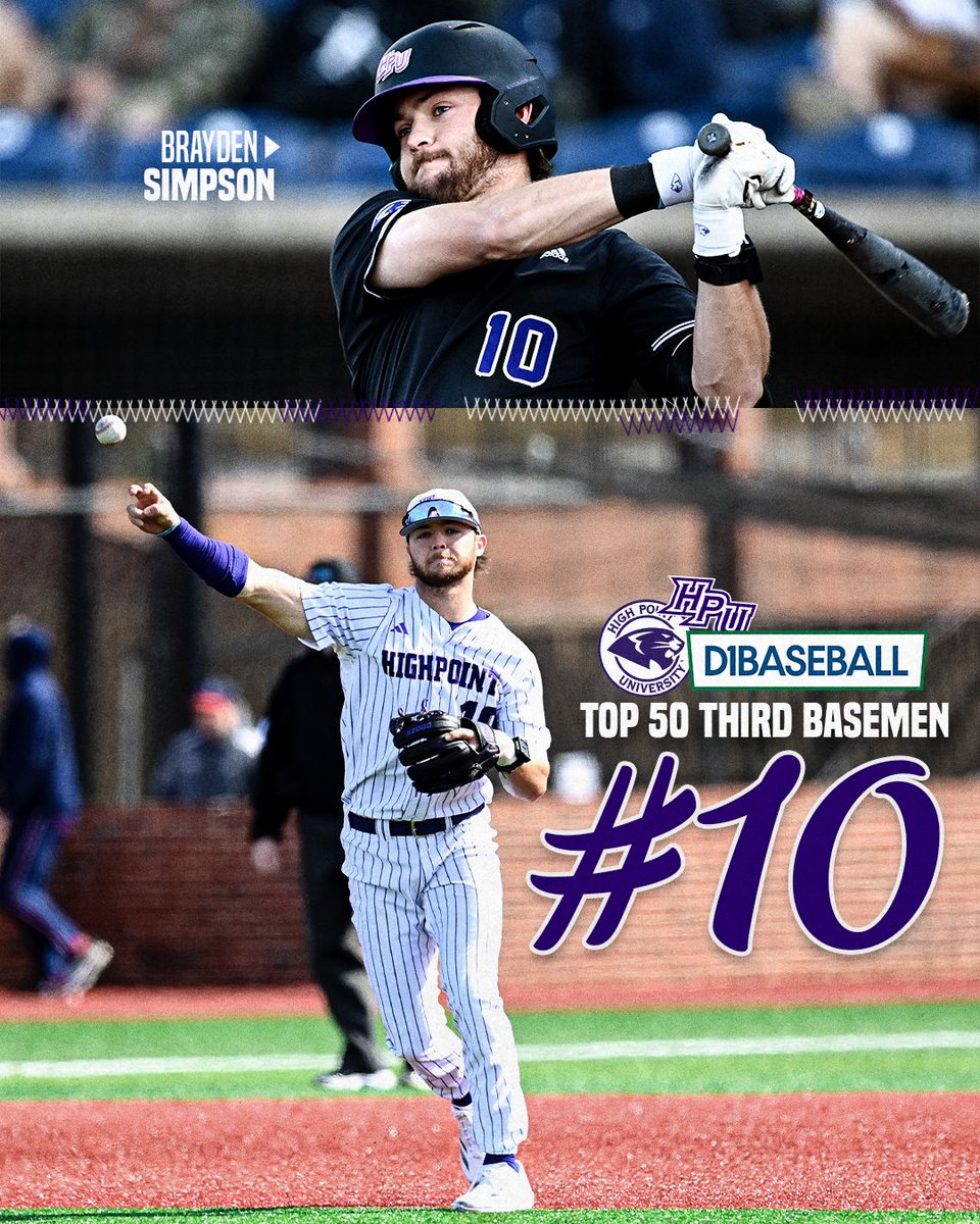 🔟’s are flying in the <a href="/d1baseball/">D1Baseball</a> Top 50 Third Basemen ☝️

#GoHPU