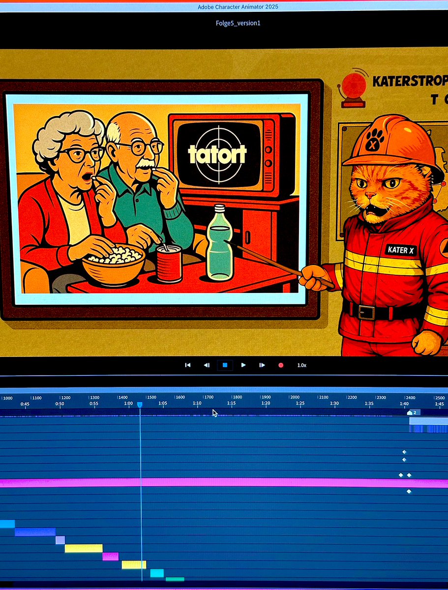 DerKaterX's tweet photo. Hinter d Kulissen d #PawCast 👀

Jede Folge wird getextet, bebildert u von Hand gestaltet. Hier ist keine KI am Werk, sondern d #KaterX ist eine animierbare Puppet d händisch animiert wird für jede Folge. Ton abmischen u uploaden. 🎬🎥

#katerstrophenschutz #bevölkerungsschutz https://t.co/N2jDHcM12e