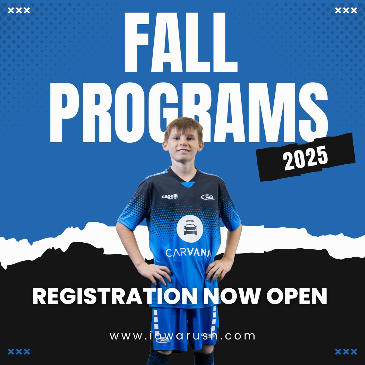 Registration for our 2025 Fall Programs is now open!! ⚽ ⚽

To learn more and register, click the link here: iowarush.com/north-programs