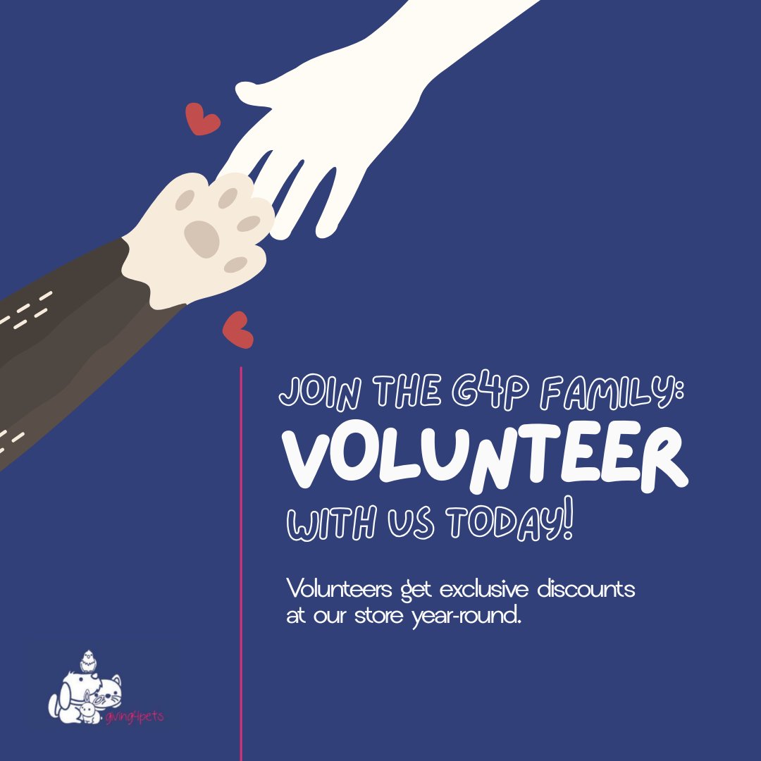 Looking to make an impact in the community? Volunteer at the Giving4Pets Thrift Store today! We're always open to any help we can get around the store and on our monthly adoption events. 🐶❤️ Drop by the store today to volunteer.  

📍10761 W Peoria Ave, Sun City AZ
