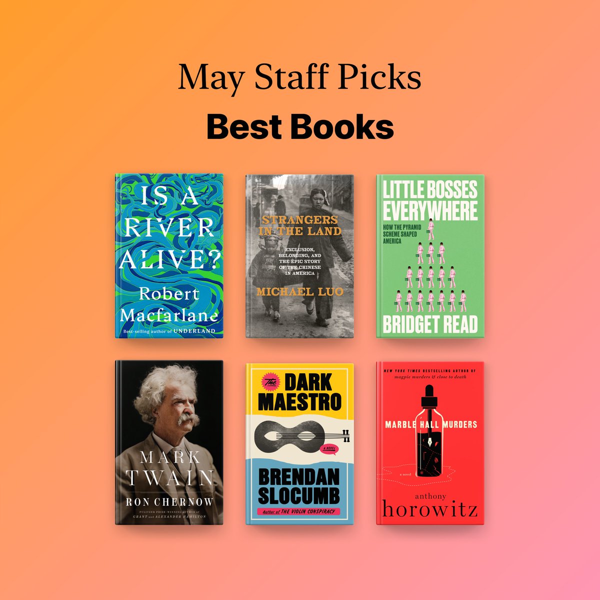Need a spring TBR refresh? Start with what we’re reading this month. 🌷

We’ve handpicked a collection of our favorite reads—books that have stayed with us, sparked conversation, and left an impression.

Here’s what we’re loving: apple.co/MayStaff25