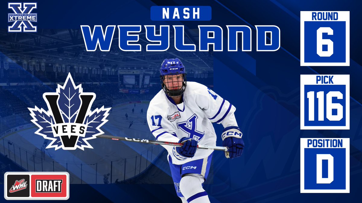 Congratulations to NAX U15 Prep Defenceman Nash Weyland for being selected 116th overall by the Penticton Vees in the 2025 WHL Draft!

Weyland has been with NAX since the 2023-24 season.

#nax | #csshl | #whl