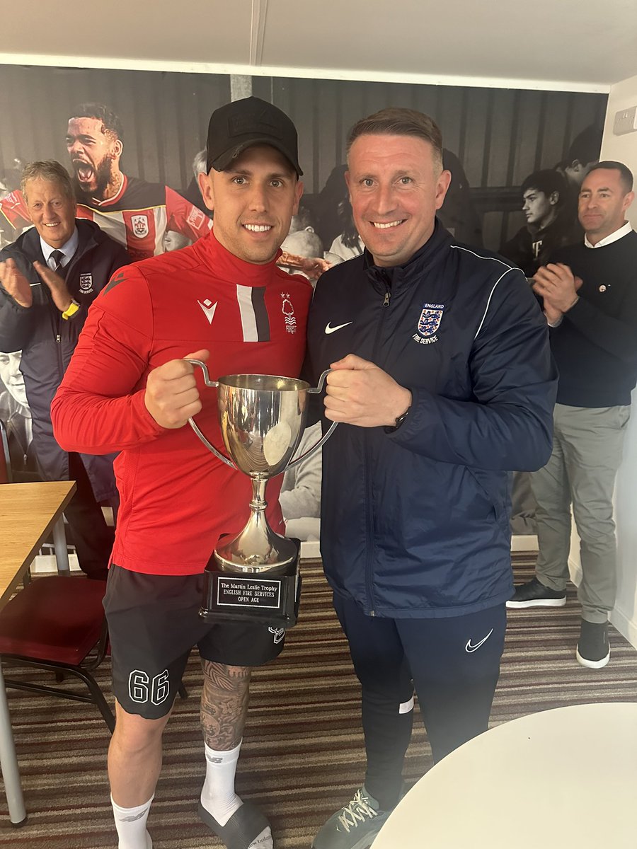 Full time 

<a href="/WestMidsFire/">West Midlands Fire Service</a> 2 - 0 <a href="/Tyne_Wear_FRS/">Tyne and Wear Fire and Rescue Service</a> 

Congratulations to <a href="/WestMidsFire/">West Midlands Fire Service</a> on winning the <a href="/EnglishFireSFS/">English Fire Service Football Section</a> Open age championship🏆

<a href="/GerdaSecurity/">Gerda, GSP Group®</a> <a href="/fssaafootball/">FIRESPORTUK FOOTBALL (C)</a> <a href="/BTTFRS1/">Bells and Two Tones</a> <a href="/SKkits2/">SKkits</a> <a href="/Awards_FC_/">Awards FC</a>  <a href="/firefighters999/">Fire Fighters Charity</a> <a href="/kordsport/">Kord Sport</a>