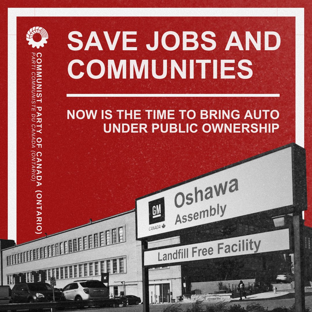 Mass layoffs across the auto sector show what happens when public money lines corporate pockets with no strings attached. 

We say: nationalize auto, protect workers, and build a sustainable future. 

Read our full statement: 🔗communistpartyontario.ca/save-jobs-and-… 
🧵1/6
#canlab #cdnpoli
