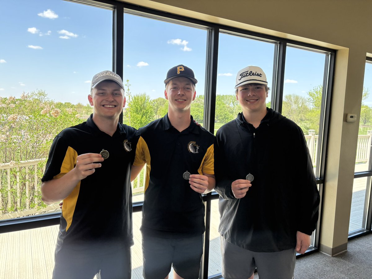 Congratulations to our KP boys golfers at the WVC Golf Tournament today! 

Tyler Koch 1st Team All-Conference!

Kie Schmid and Easton Nissen 2nd Team All-Conference!
So proud!