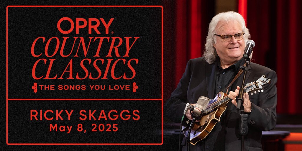 Ricky Skaggs (@rickyskaggs) on Twitter photo I Ricky Skaggs will be live on the <a href="/opry/">Grand Ole Opry</a> TONIGHT, Thursday, May 8! Visit Opry.com for more info on how to go in person or tune-in from home on <a href="/WSMradio/">WSM Radio - The Home of the Opry!</a> at wsmradio.com/listen-live! I Ricky Skaggs will be live on the <a href="/opry/">Grand Ole Opry</a> TONIGHT, Thursday, May 8! Visit Opry.com for more info on how to go in person or tune-in from home on <a href="/WSMradio/">WSM Radio - The Home of the Opry!</a> at wsmradio.com/listen-live!