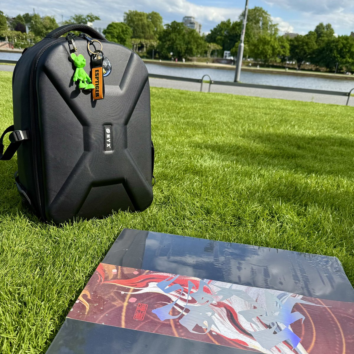 Chilling in Frankfurt 🇩🇪 With my mousepad <a href="/EspTiger_Global/">EspTiger 竞虎</a>