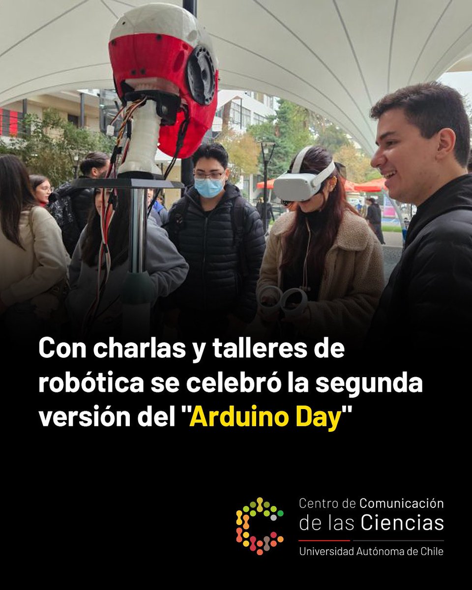 ciencias_chile's tweet image. Con charlas, feria de prototipos y talleres de robótica se celebró la segunda versión del #ArduinoDay en el campus Providencia de la @autonomadechile, junto a estudiantes, empresas y organizaciones. 🦾
Más detalles en la siguiente nota: uautonoma.cl/noticias/con-c…