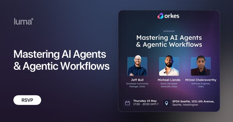 Seattle #developers — join us May 15! for a local meetup on "Master AI Agents &amp; Agentic Workflows" learn how to build structured, reliable #aiagent with Orkes Conductor
🍕 food, demos, smart people. Register NOW: zurl.co/xRqEv
