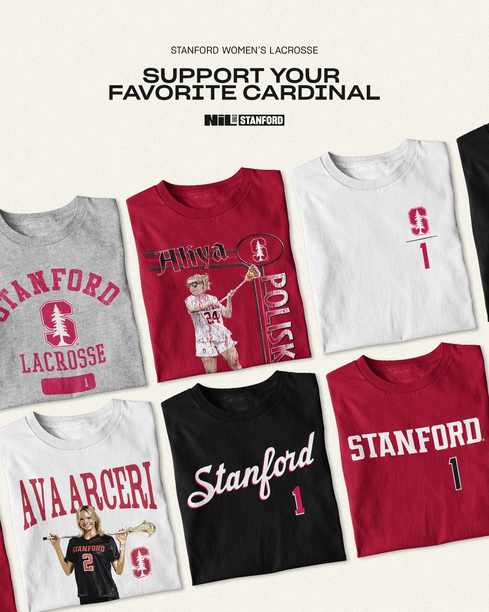 Show your support for <a href="/StanfordWLax/">Stanford Lacrosse</a> in the NCAA Tournament! 

Shop and support the athletes: nil.store/stanford/sport…