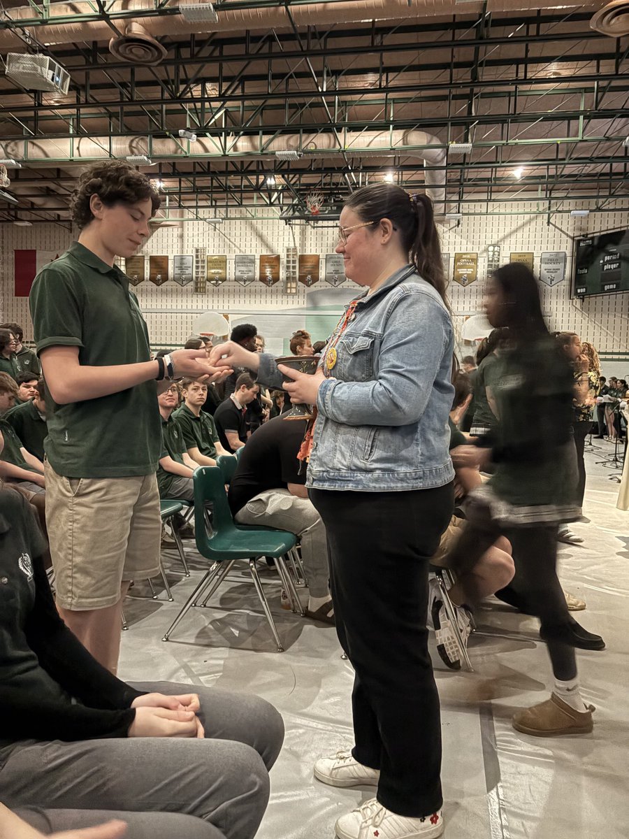 terrianndaniel's tweet image. Celebrated Catholic Education Week Mass today at HC. Bonus: The whole school also celebrated Kirk Warren’s Katharine Splinter Award! #WeTheWest