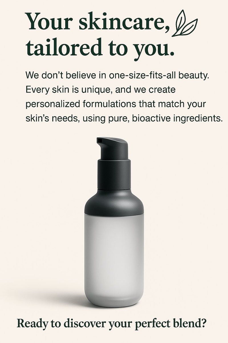 FulgurBoost's tweet image. Your skincare, tailored to you.🌿✨  
We don’t believe in one-size-fits-all beauty.
#SkincareRevolution #CustomFormulation #TrustNature #HealthySkin