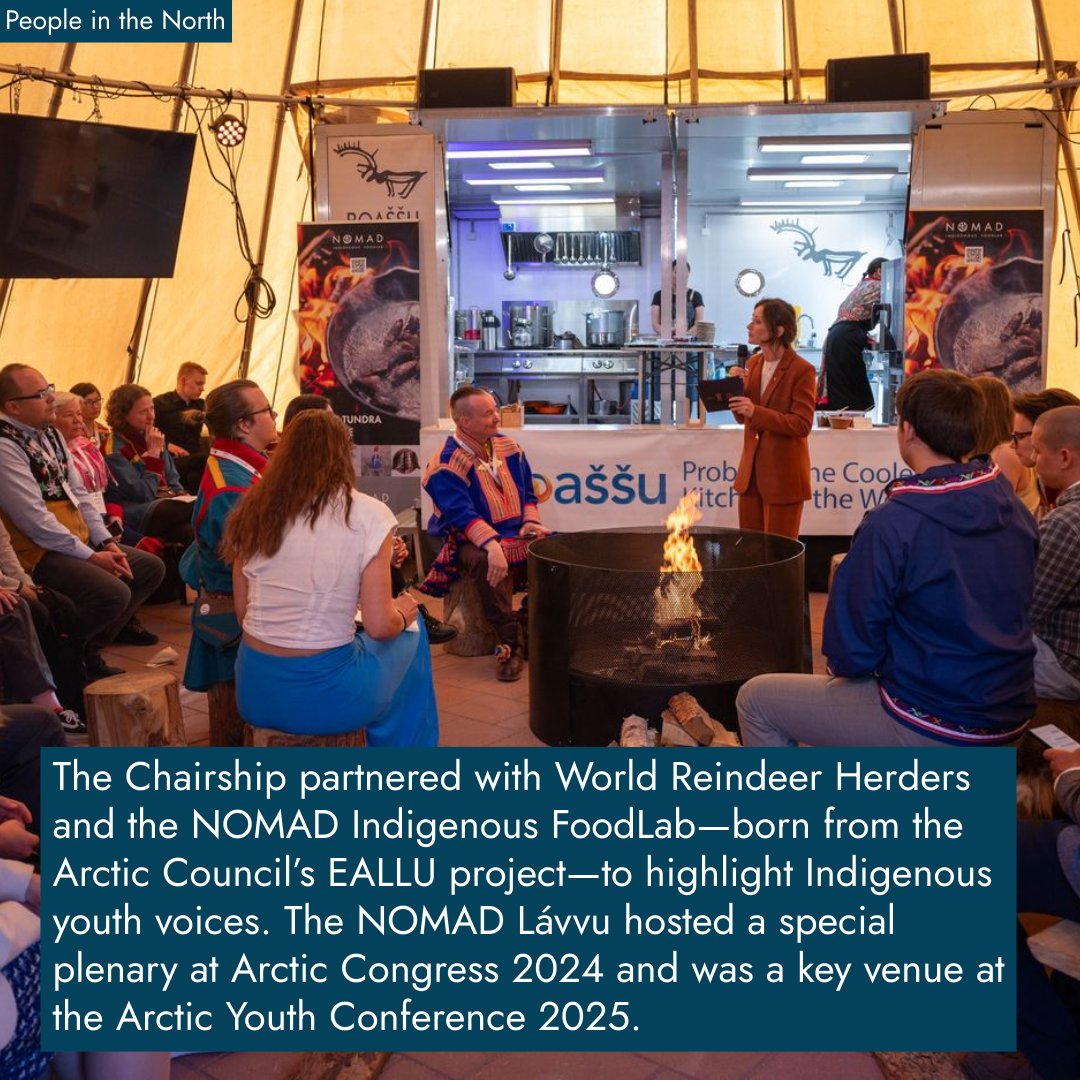As Norway’s Chairship of the Arctic Council comes to a close, we’re looking back on the Chairship priorities from 2023–2025 🇧🇻 One of them: People in the North 💁‍♀️

#ArcticCouncil
