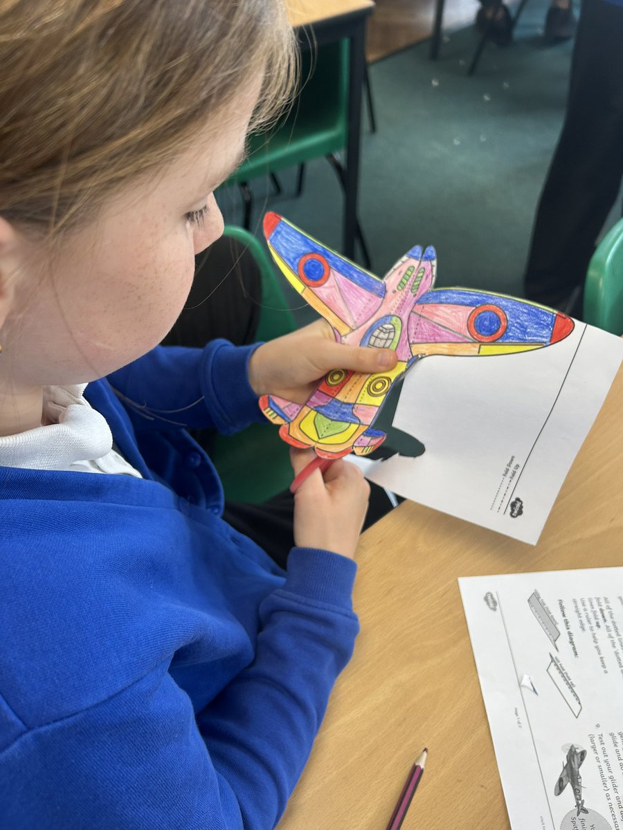 Penguins making spitfire planes when learning about VE Day!