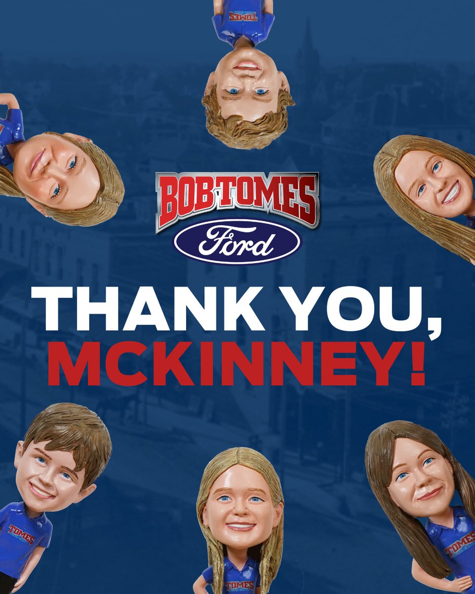 McKinney, your business means the world to us. 💙
In return, we work around the clock to ensure that you're getting the best possible outcome for you - not us. Experience the Tomes difference today! 🚘
 #TexasFord #McKinney #Texas #BobTomesFord #HomeOfTheTomesPromise