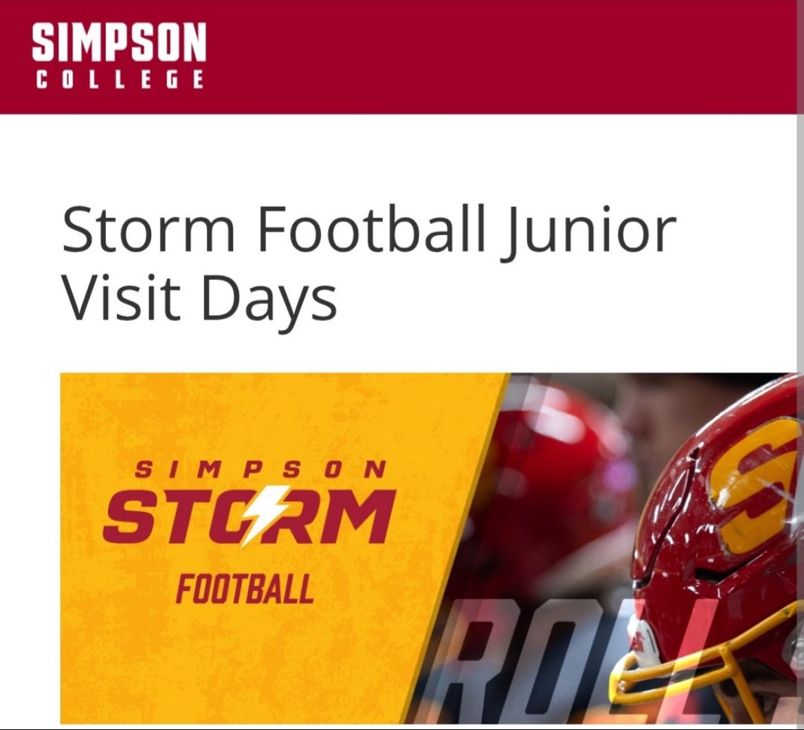 Thank you for the Junior Day! <a href="/JasonMart3960/">Coach Martinez</a> <a href="/scstormfootball/">Simpson Football ⚡️</a>