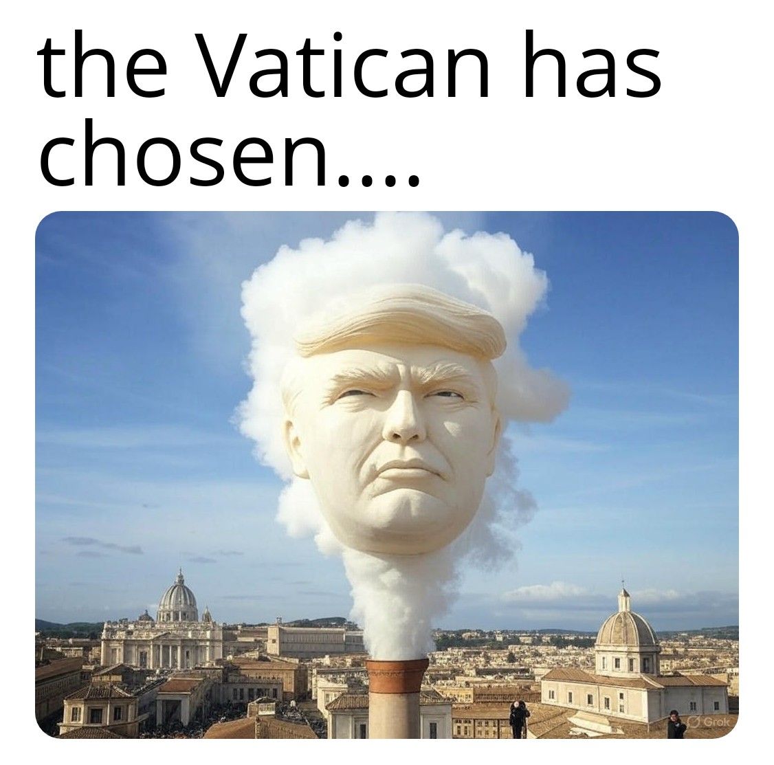 JosephYelram's tweet photo. Let's trigger the demoRATS and the Liberal NUT JOBS so more 😇😇😇 #Conclave2025 #Cónclave #Pope #triggerwarning #nutts #Democrats #liberalnutjob #thursdaymotivation #LoveOverFear 👑 https://t.co/xdGoxC3fOX