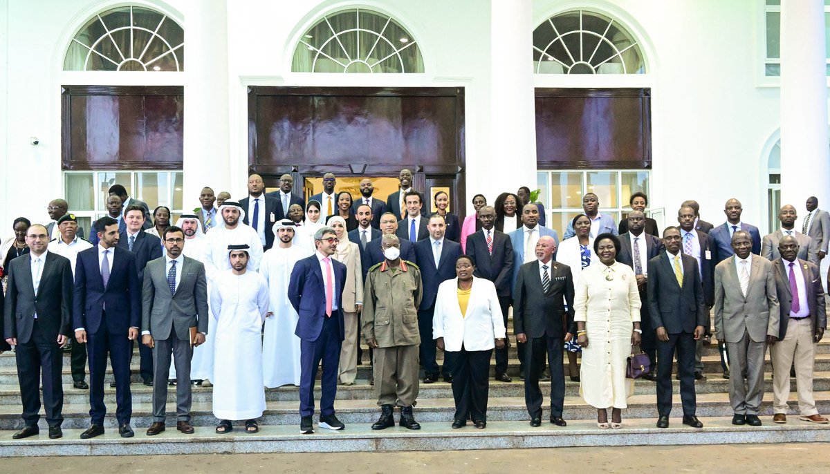 Dr. Hatwib Mugasa (@nitaugandaed) on Twitter photo ๐ Following a high-level meeting between President <a href="/KagutaMuseveni/">Yoweri K Museveni</a> and H.H Sheikh Abdullah bin Zayed Al Nahyan, the Deputy Prime Minister of the United Arab Emirates at <a href="/StateHouseUg/">State House Uganda</a> , Uganda, via @NITAUganda, signed a landmark MoU with <a href="/PresightAI/">Presight</a> to fast-track digital ๐ Following a high-level meeting between President <a href="/KagutaMuseveni/">Yoweri K Museveni</a> and H.H Sheikh Abdullah bin Zayed Al Nahyan, the Deputy Prime Minister of the United Arab Emirates at <a href="/StateHouseUg/">State House Uganda</a> , Uganda, via @NITAUganda, signed a landmark MoU with <a href="/PresightAI/">Presight</a> to fast-track digital