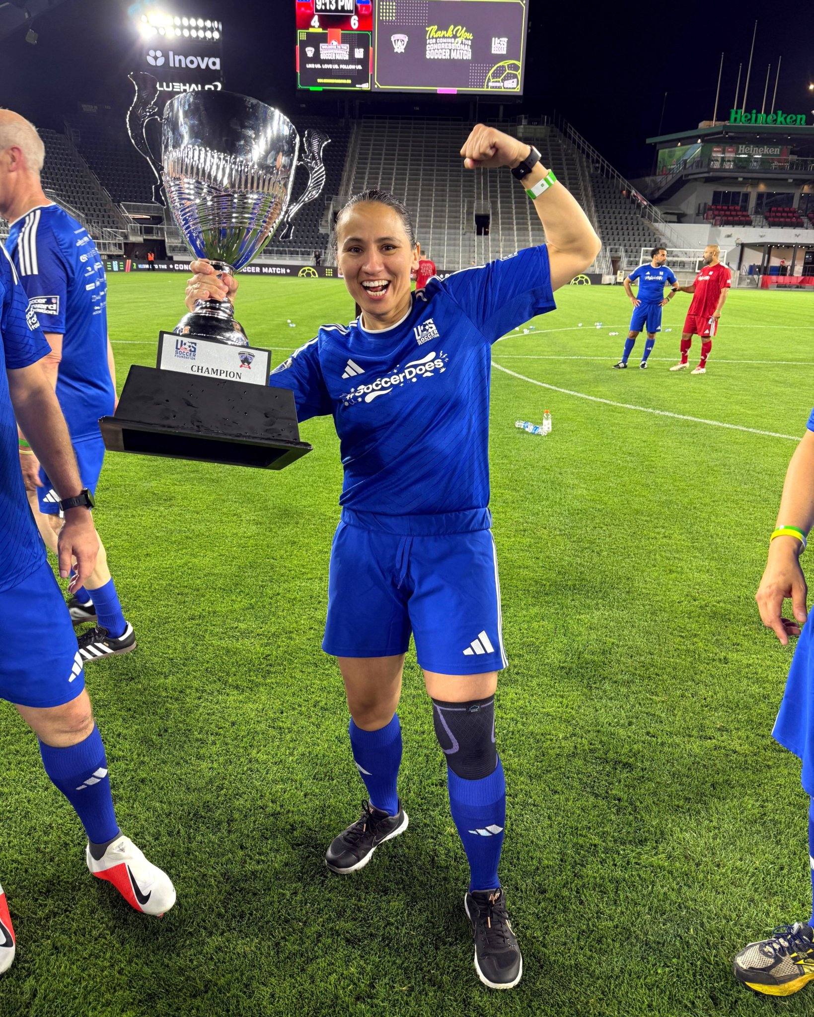 Rep. Sharice Davids on X: Another Congressional Soccer Match in the books  — and we took the win! ⚽️ Had a great time coming together with my  colleagues for a good cause,