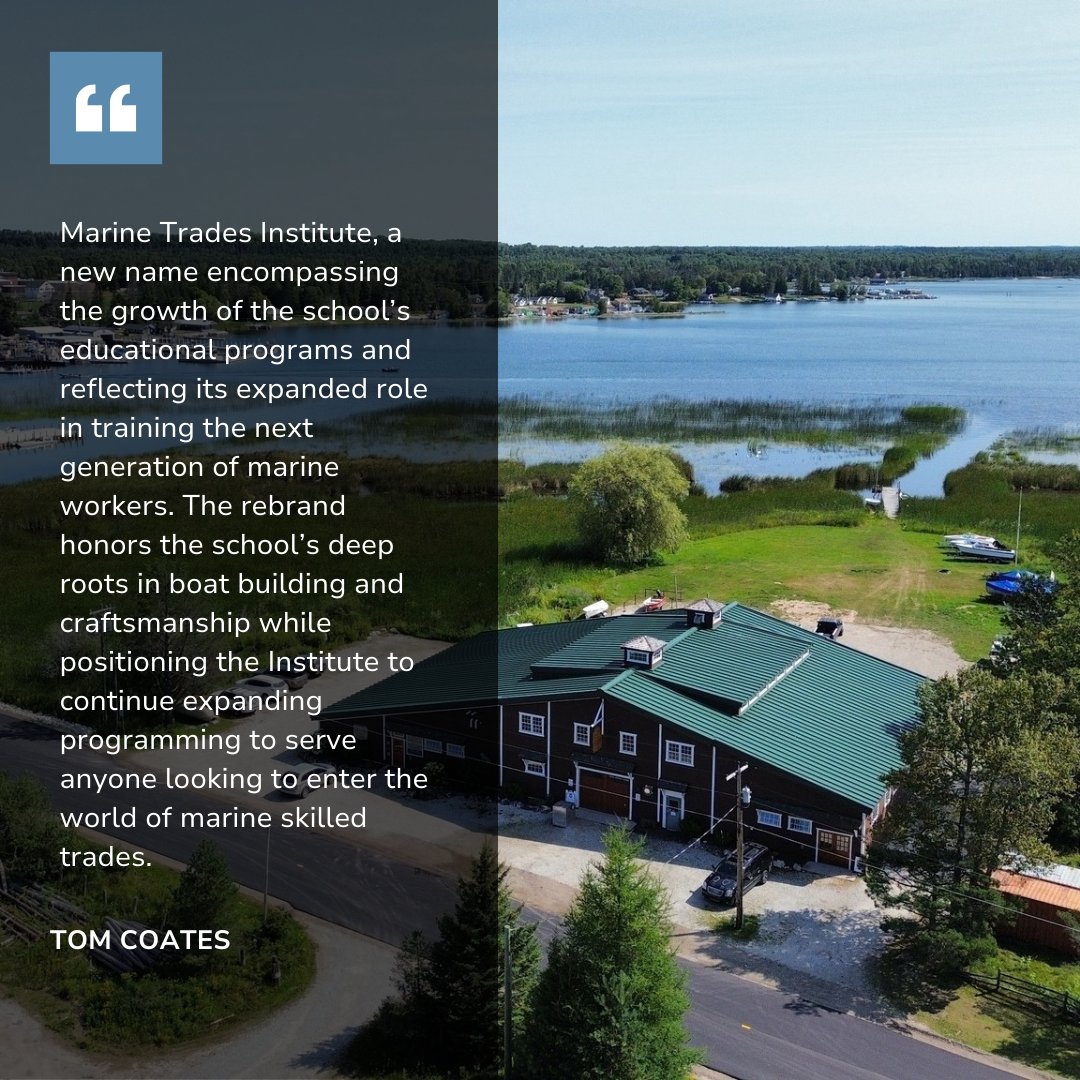 Exciting news! 🎉 Great Lakes Boat Building School is now Marine Trades Institute. With new schools for Boat Building and Marine Technology, they're more equipped than ever to offer hands-on education and career-ready skills.🚤🔧