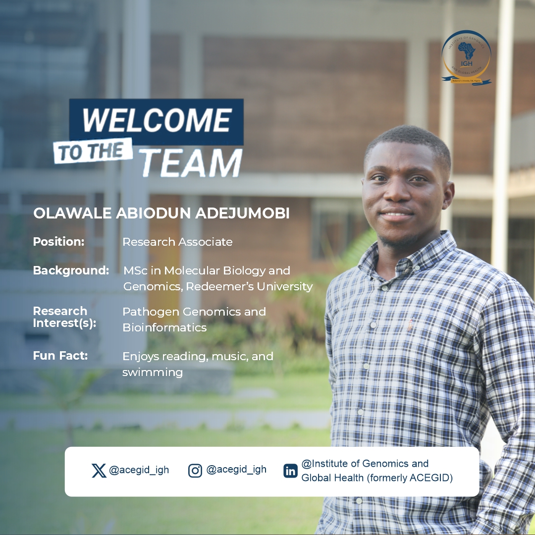 acegid_igh's tweet photo. Join us in welcoming Olawale Adejumobi @Walecks and Faith Omoleye @D_Tiwani to the IGH Family.
Olawale and Faith join us as Research Associate and Intern, respectively.
#IGH #Researchassociate #Internship #publichealth https://t.co/cBIBT6qD7W