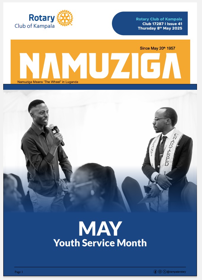 Dive into this week's Namuziga—the voice of the Rotary Club of Kampala. From reflections on our powerful service projects, leadership, and impact—this edition captures the spirit of Rotary in motion.  📖 Read the full magazine here:
drive.google.com/file/d/1ADepKV…