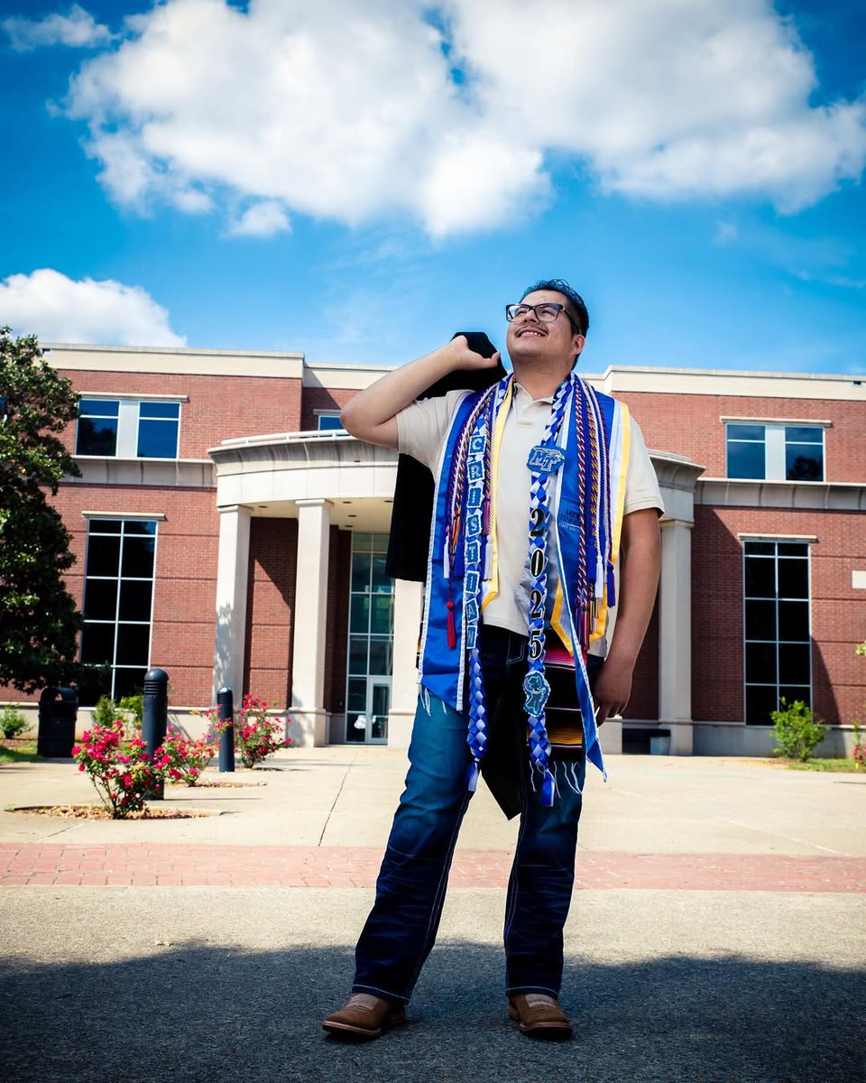 MTSU's tweet photo. First Gen. Congratulations, Cristian! #MTSU #trueBLUE #findYOURblue #MTSU2025 https://t.co/OYqp8mCOUg