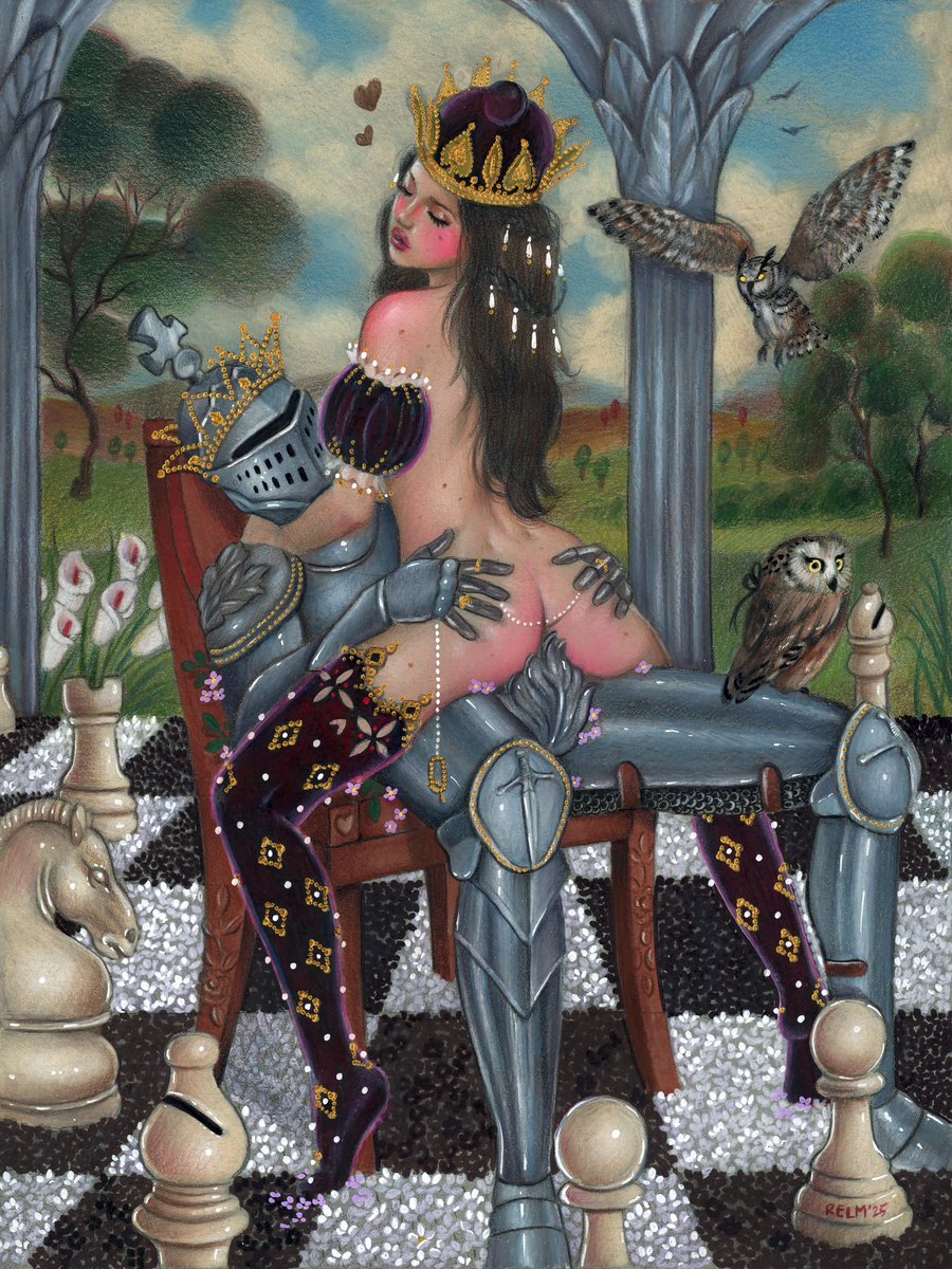 ‘Checkmate II’ pencils on paper. Limited prints available. Link in bio✨