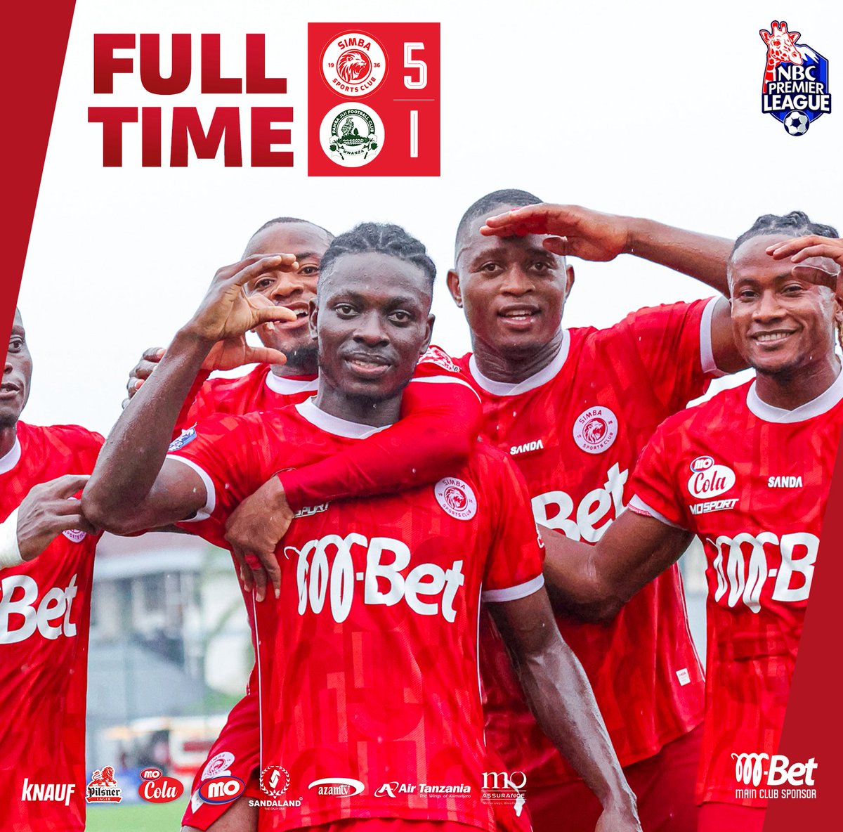 Simba 5 kama mkono 

Highlight ya Simba SC 5-1 Pamba Jiji FC

🟥 Pamba Jiji FC

Jean Ahoua ⚽️⚽️⚽️

1—Yanga SC Pointi 70 Mechi 26
2—Simba SC Pointi 66 Mechi 25

Nani atachukua hili Kombe?

Magoli yote kupita <a href="/azamtvtz/">Azam TV</a> hapo hapa chini👇