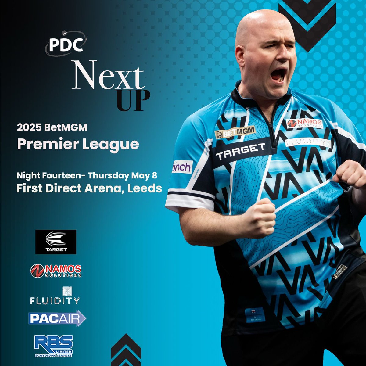 Rob Cross (@robcross180) on Twitter photo Great to be in Leeds. It’s win or bust time in the Premier League. It’s frustrating to not get the results when my game is in a good place. Keep believing!
<a href="/TargetDarts/">Target Darts</a>
<a href="/NamosSolutions/">Namos Solutions</a>
<a href="/PwrByFluidity/">Powered By Fluidity</a>
@PAC_AIR
<a href="/ScottRBSLtd/">Scott Bain</a>
📸 <a href="/taylanningpix/">Taylor Lanning</a> Great to be in Leeds. It’s win or bust time in the Premier League. It’s frustrating to not get the results when my game is in a good place. Keep believing!
<a href="/TargetDarts/">Target Darts</a>
<a href="/NamosSolutions/">Namos Solutions</a>
<a href="/PwrByFluidity/">Powered By Fluidity</a>
@PAC_AIR
<a href="/ScottRBSLtd/">Scott Bain</a>
📸 <a href="/taylanningpix/">Taylor Lanning</a>