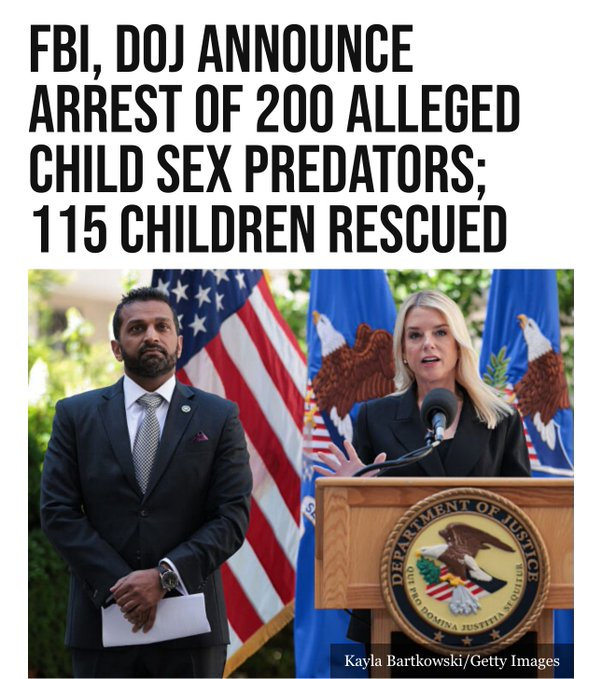 This makes me happy!  Saving the children that Joe Biden trafficked.