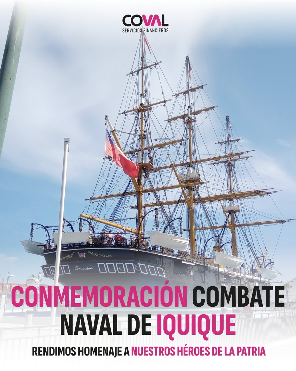 InfoCoval's tweet photo. En el día del Combate Naval de Iquique, rendimos homenaje a nuestros héroes de la patria.

Gracias a todos aquellos que dedican su vida a honorar nuestros simbolos patrios

 #CombateNavaldeIquique #Coval #21deMayo #Empresas #PYMES #Exito #Historia #Futuro https://t.co/MvEtRGLoDe