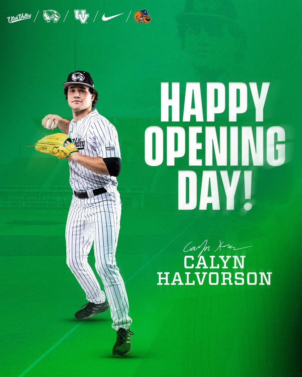 UVU Baseball (@uvubsb) on Twitter photo It's Opening Day for <a href="/lacalhal13/">Calyn Halvorson</a> and <a href="/GatewayGrizzlie/">Gateway Grizzlies</a>! Wishing you the best of luck this season!
#GoUVU | #ValleyForged It's Opening Day for <a href="/lacalhal13/">Calyn Halvorson</a> and <a href="/GatewayGrizzlie/">Gateway Grizzlies</a>! Wishing you the best of luck this season!
#GoUVU | #ValleyForged