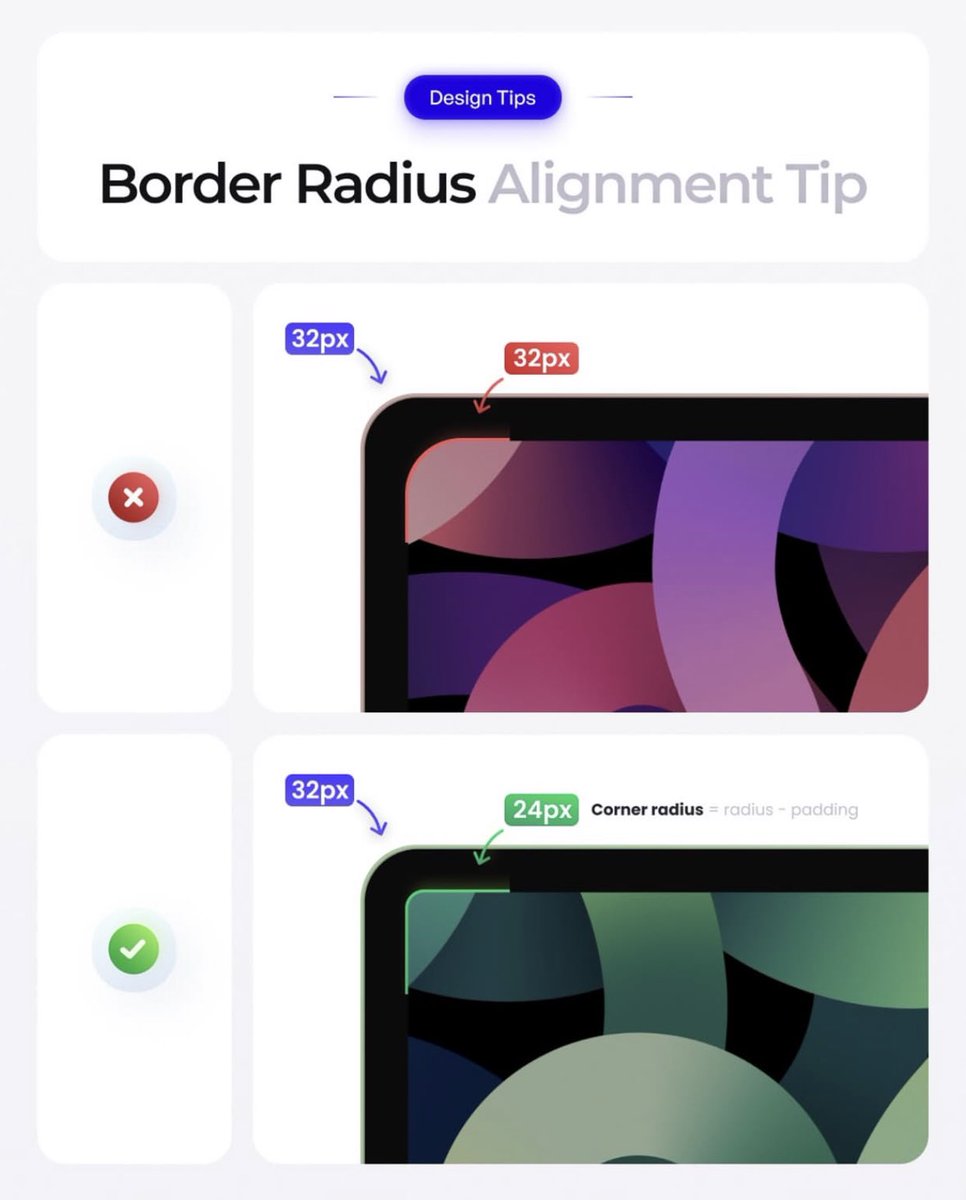 Design Tip: Align your border radius!
