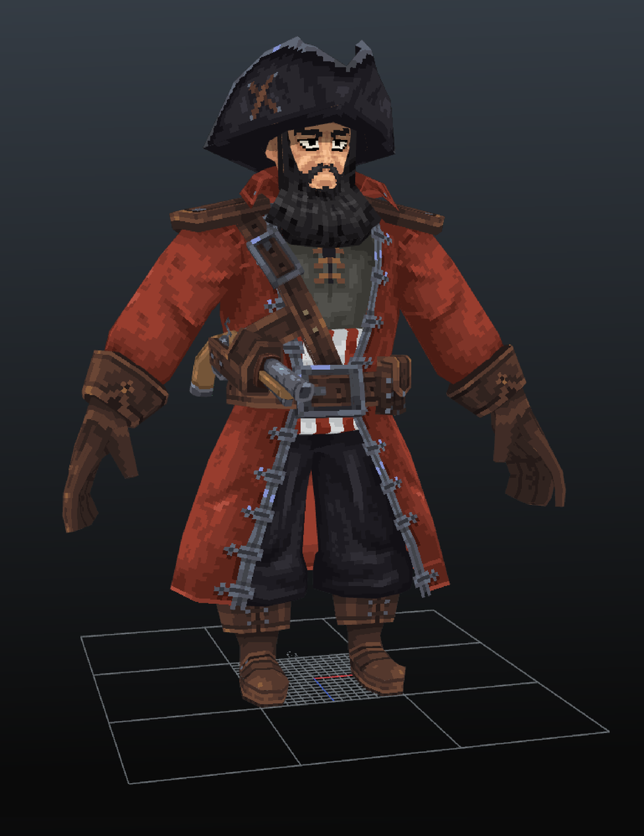 Pirate captain (Asset for a game I'm developing right now)
Made in Blockbench