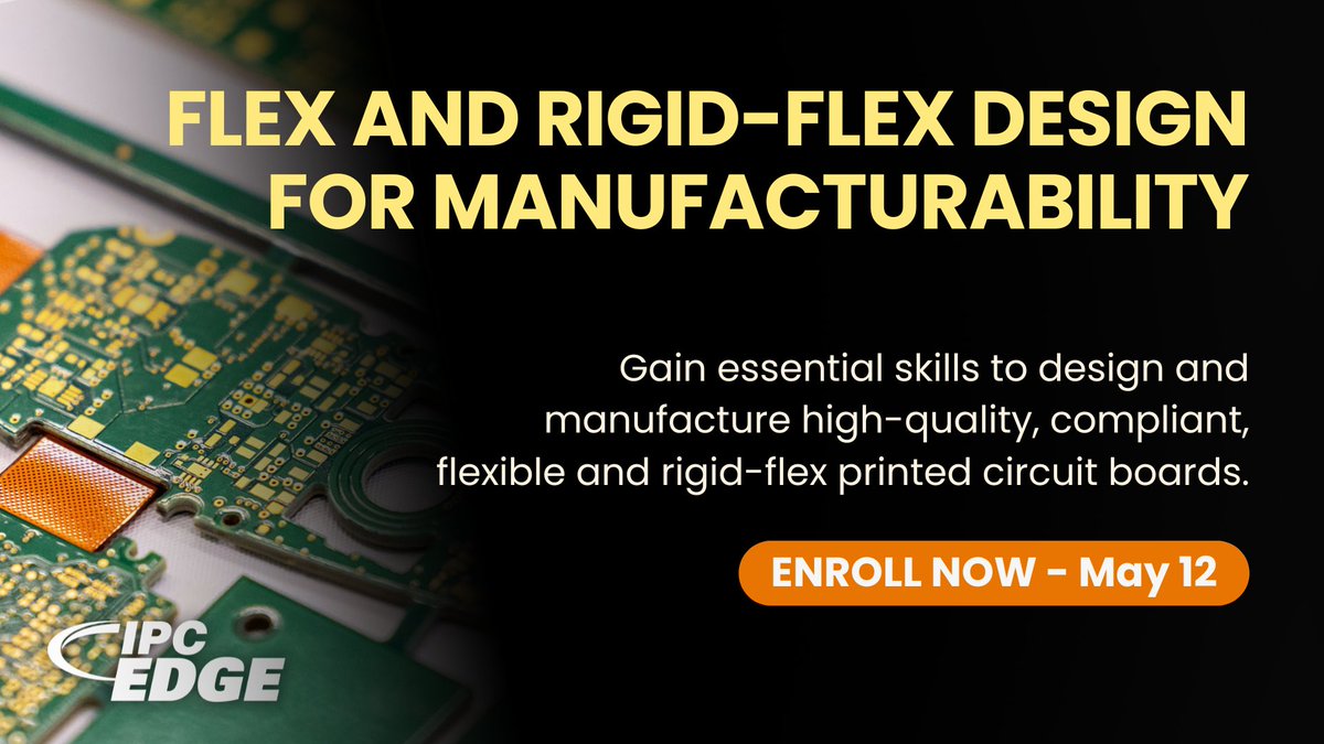 GlobalElecAssn's tweet image. Master Flex &amp;amp; Rigid-Flex Design for Manufacturability!

📅 Course start May 12 — don’t miss your chance to gain essential skills that can boost your capabilities and your career.

👉 Enroll now and stay ahead: hubs.li/Q03ltVsX0