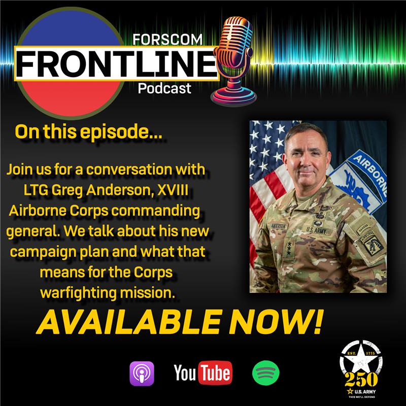 FORSCOM's tweet image. 📺 Watch EVERY episode of the Frontline podcast on our YouTube channel: youtube.com/channel/UCkcU1…
Listen to every episode on your favorite podcast platform or at one of the links below.
🔹 podcasts.apple.com/us/podcast/the…
🔹 open.spotify.com/show/3FXb1jG7P…
#FORSCOMFrontline #BeAllYouCanBe @USArmy