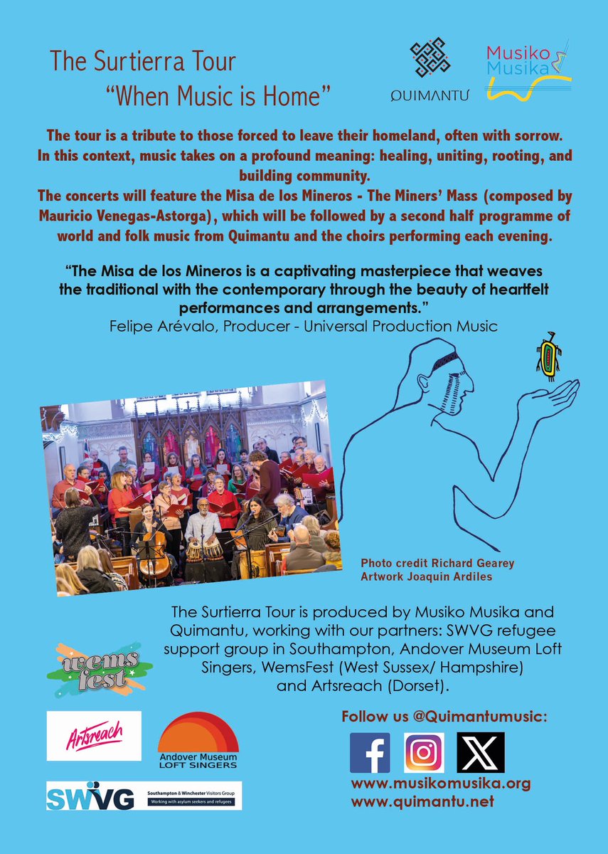 We’d love for you all to join us for one of the two London concerts celebrating the finale of our Surtierra Touring Project and marking Refugee Week 2025

Fri 20th June concert ticket link:
actorschurch.org/whatson/surtie…

Sat 21st June concert ticket link: 
actorschurch.org/whatson/surtie…