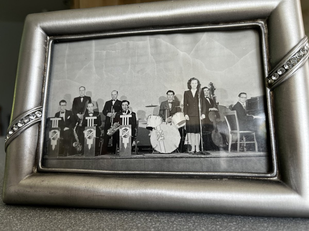 On VE Day, my mum sang with my dad’s band for the first time at Hamilton Tennis Club. He played drums in a jazz band most of his life - lovely memories on this special day ❤️