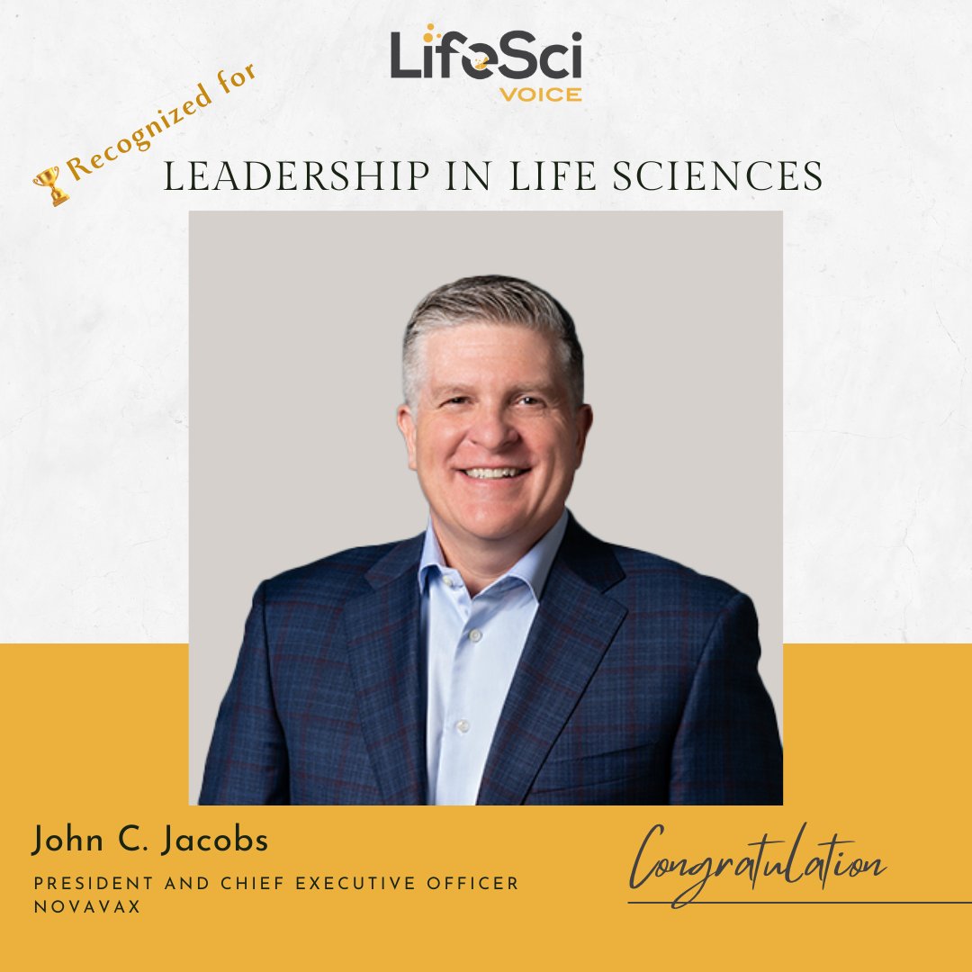 LifeSciVoice's tweet photo. John C. Jacobs joined Novavax as president and chief executive officer, and a member of the board of directors, in January 2023.

—
For any concerns or edits, please DM on LinkedIn.

#novavax #leadership #recognization #UnitedStates #LifeSciences https://t.co/BXlEOkbsMG