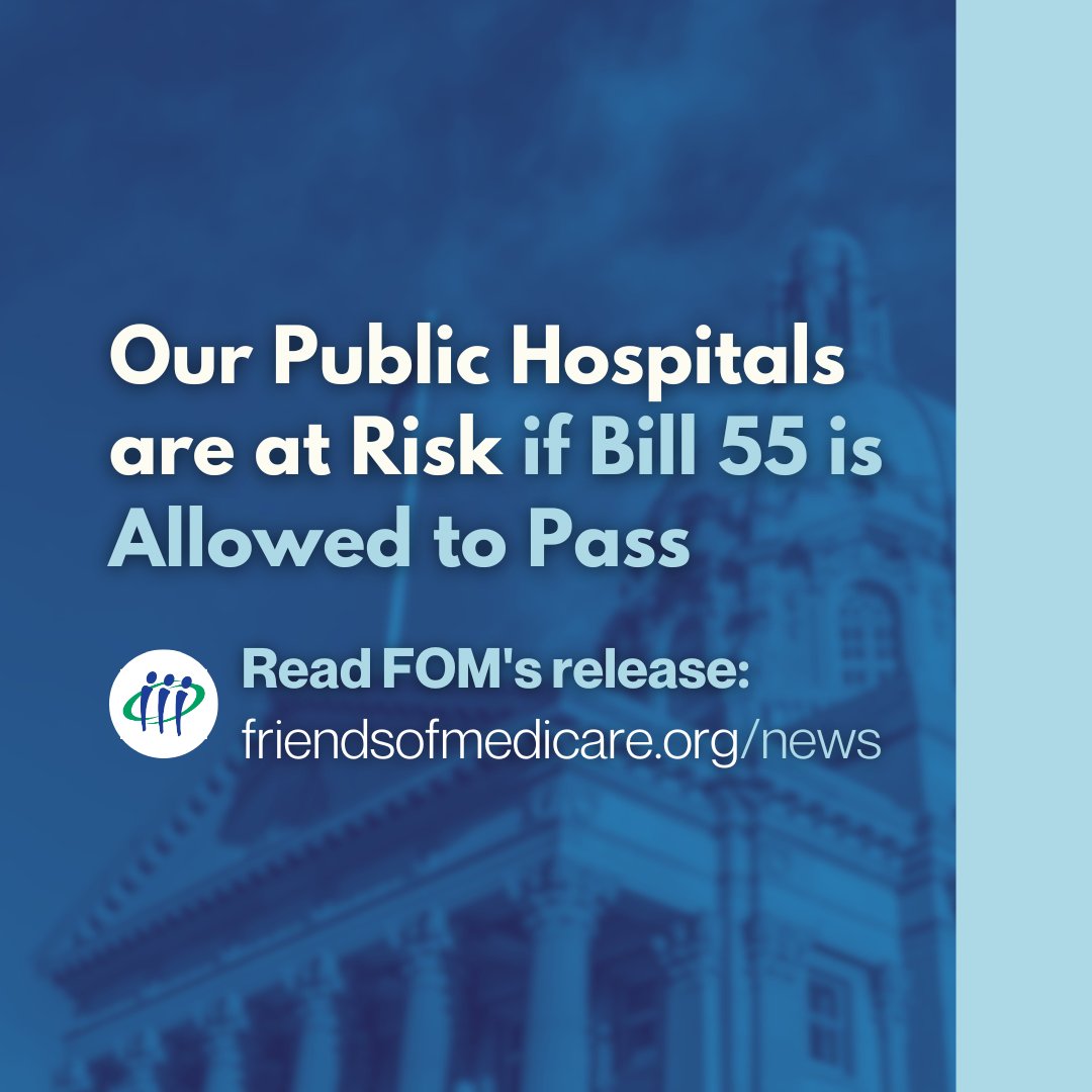🚨"Allowing Bill 55 to pass would queue things up for the government to very quickly turn over our public hospital infrastructure to be operated by private, for-profit interests”: FOM's ED, Chris Gallaway.

This is beyond concerning.

Read FOM's response: friendsofmedicare.org/bill55_puts_ho…