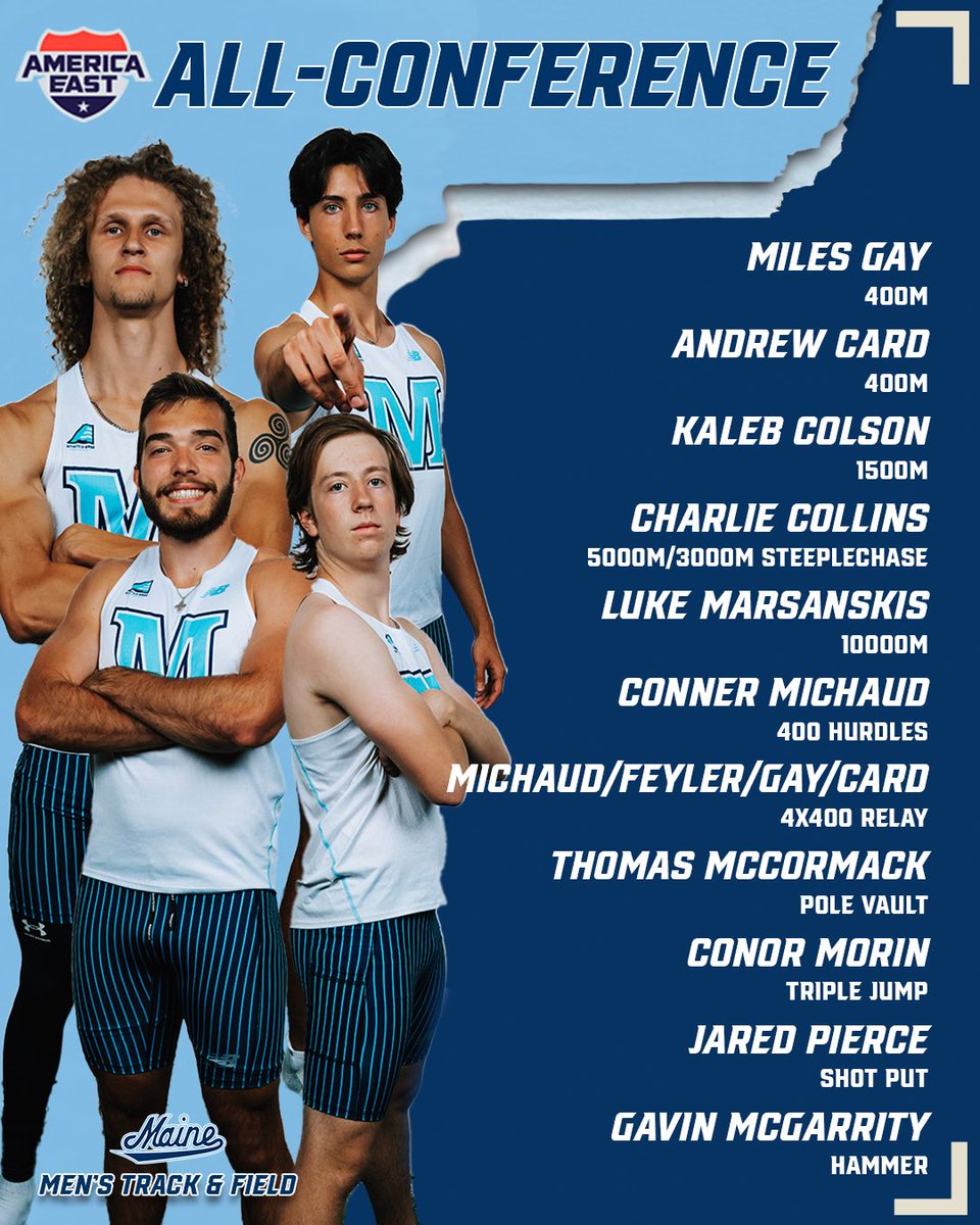 MaineXCTF's tweet photo. All-Conference Black Bears Ⓜ️ https://t.co/nXweJFc1fd