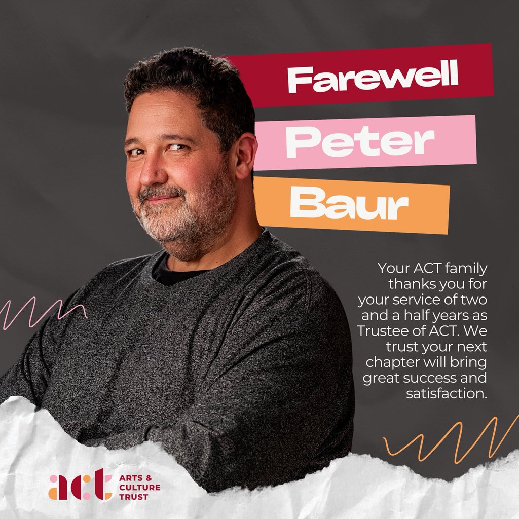 actorgza's tweet image. ACT would like to thank Prof. Peter Baur, for his dedicated service as an ACT Trustee over the past two and a half years. His contributions have been invaluable and we wish him continued success in his next chapter! #ACTFamily #ACTstrat