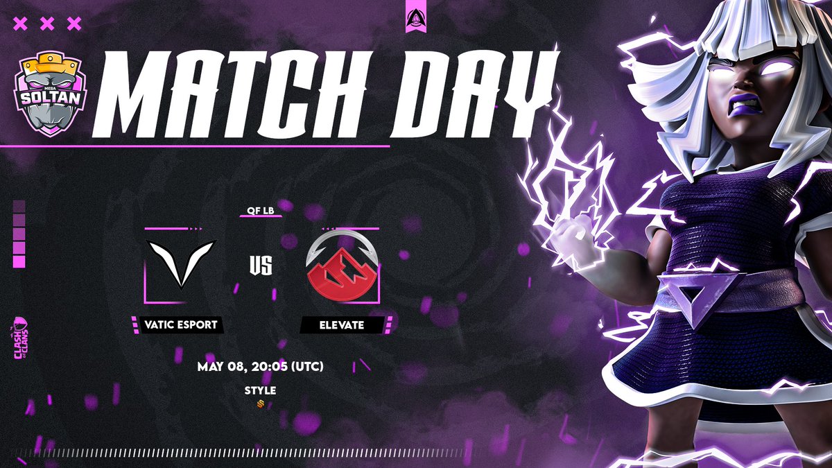 J U E V E S ! 🥳

Segundo Stream del Día! La guerraza de la jornada! 😍

🏆 Mega Soltan - LBQF

✅ Vatic Esports 🆚 ELEVATE

22:00🇪🇸 17:00🇦🇷 14:00🇲🇽

🖥️ twitch.tv/style_coc