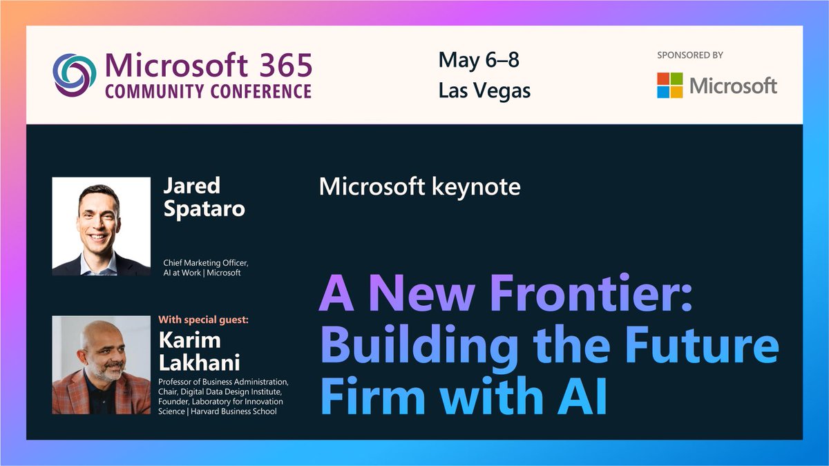 MSFTAdoption's tweet image. ✨ Taking the stage, @Jared_Spataro here to share his thoughts and insights about “A New Frontier: Building the Future Firm with #AI” #BenchMarks 📈📉📊
#M365Con Day Three Keynote