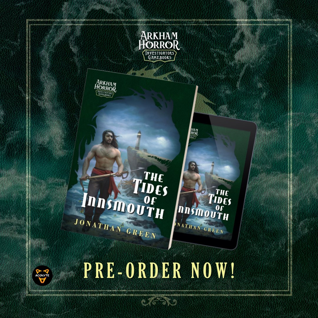 FantasyFlightGames (@ffgames) on Twitter photo Coming soon from <a href="/AconyteBooks/">Aᴄᴏɴʏᴛᴇ Bᴏᴏᴋs</a>, the next Arkham Horror Investigators Gamebook, The Tides of Innsmouth by @JonathanGreen. Choose your Investigator, choose your path and decide your fate! Pre-order now!
bit.ly/4kfGo7L Coming soon from <a href="/AconyteBooks/">Aᴄᴏɴʏᴛᴇ Bᴏᴏᴋs</a>, the next Arkham Horror Investigators Gamebook, The Tides of Innsmouth by @JonathanGreen. Choose your Investigator, choose your path and decide your fate! Pre-order now!
bit.ly/4kfGo7L