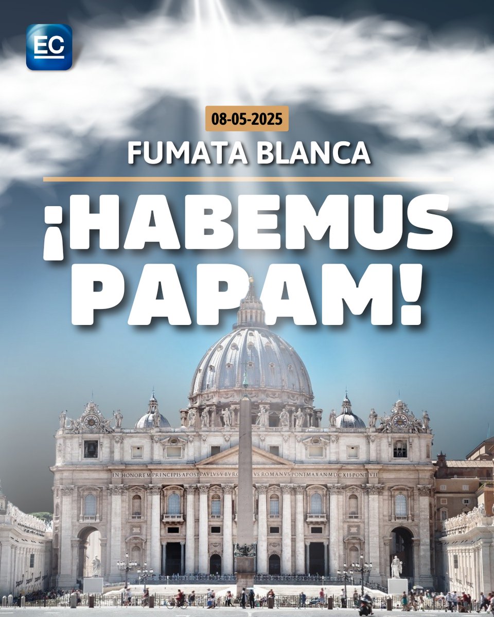 ¡Habemus papam! La fumata blanca muestra que el Cónclave termina. El sucesor de Francisco ha sido elegido.👇

f.mtr.cool/nyxhokomxb