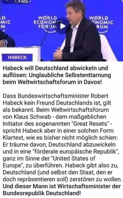 annimausi20's tweet photo. @Waldmanchen @eckert_ulrike Wie bitte? #Habeck hatte NIE etwas mit UNSEREM Land &amp; UNSEREN Menschen am Hut! Ein fanatischer #Ideologe, der sehr viel Schaden - wirtschaftlich/ gesellschaftlich-angerichtet hat! #Vetternwirtschaft- #Graichen- &amp; #Agoraclan, #Korruption im Ministerium - zum Glück ist der weg!🙏 https://t.co/ySmvT5Ta6O